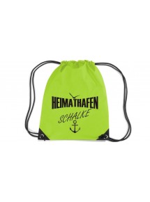Premium Gymsac Heimathafen Schalke, limegreen
