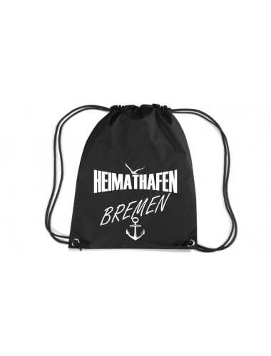 Premium Gymsac Heimathafen Bremen, black