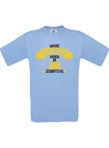 Unisex T-Shirt Wahre LEGENDEN haben im JUNI Geburtstag, hellblau, Größe L