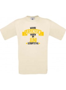 Unisex T-Shirt Wahre LEGENDEN haben im JUNI Geburtstag, natur, Größe L