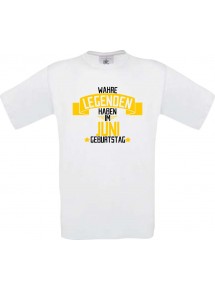 Unisex T-Shirt Wahre LEGENDEN haben im JUNI Geburtstag, weiss, Größe L