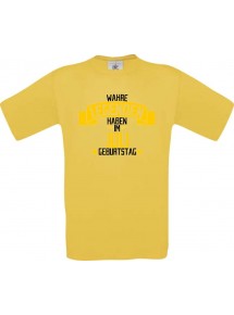 Unisex T-Shirt Wahre LEGENDEN haben im JULI Geburtstag, gelb, Größe L