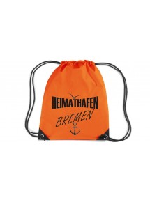 Premium Gymsac Heimathafen Bremen, orange