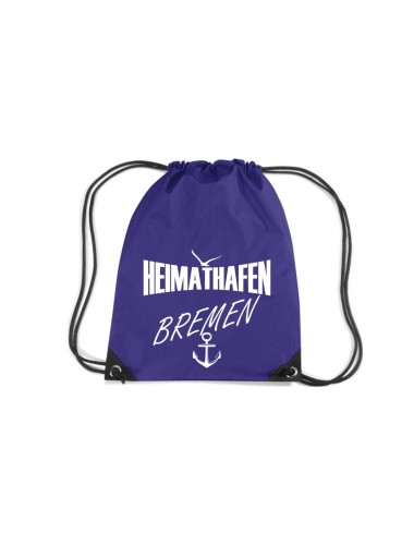 Premium Gymsac Heimathafen Bremen, purple