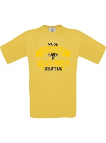 Unisex T-Shirt Wahre LEGENDEN haben im NOVEMBER Geburtstag, gelb, Größe L