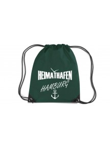 Premium Gymsac Heimathafen Hamburg, bottlegreen