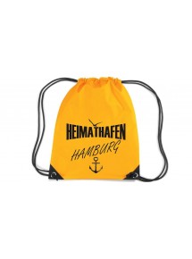 Premium Gymsac Heimathafen Hamburg, gold