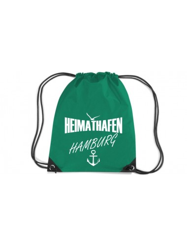 Premium Gymsac Heimathafen Hamburg, kellygreen