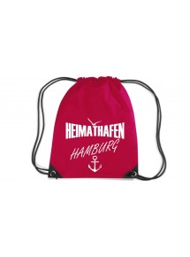Premium Gymsac Heimathafen Hamburg, red