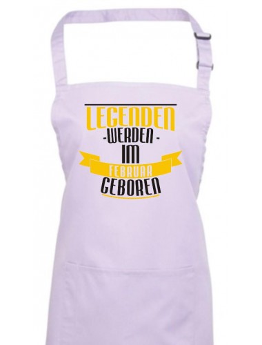 Kochschürze Legenden werden im FEBRUAR geboren, Farbe lilac