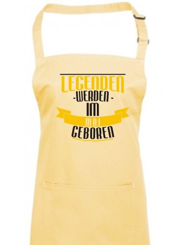 Kochschürze Legenden werden im MAI geboren, Farbe lemon