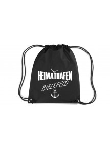 Premium Gymsac Heimathafen Bielefeld, black