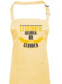 Kochschürze Legenden werden im JUNI geboren, Farbe lemon