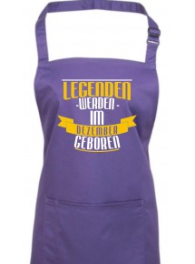 Kochschürze Legenden werden im DEZEMBER geboren, Farbe purple