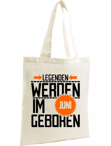 Shopping Bag Organic Zen, Shopper Legenden werden im JUNI geboren,