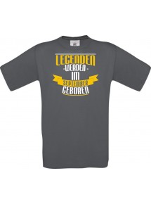 Unisex T-Shirt Legenden werden im SEPTEMBER geboren, grau, Größe L