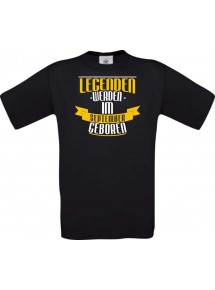 Unisex T-Shirt Legenden werden im SEPTEMBER geboren, schwarz, Größe L