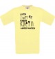 T-Shirt kultiger Spruch auch Zwerge haben klein angefangen  kult, gelb, Größe L