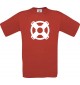 TOP Kinder-Shirt Steuerrad, Boot, Skipper, Kapitän kult, Farbe rot, Größe 104