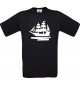 TOP Kinder-Shirt Seegelyacht, Boot, Skipper, Kapitän kult, Farbe schwarz, Größe 104