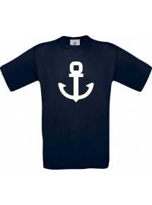 TOP Kinder-Shirt Anker Boot Skipper Kapitän kult, Farbe blau, Größe 104