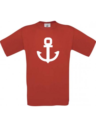 TOP Kinder-Shirt Anker Boot Skipper Kapitän kult, Farbe rot, Größe 104