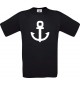 TOP Kinder-Shirt Anker Boot Skipper Kapitän kult, Farbe schwarz, Größe 104