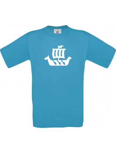 TOP Kinder-Shirt Winkingerschiff,Skipper, Kapitän kult, Farbe atoll, Größe 104