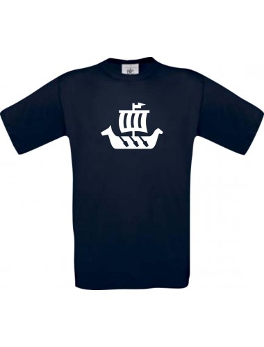TOP Kinder-Shirt Winkingerschiff,Skipper, Kapitän kult, Farbe blau, Größe 104