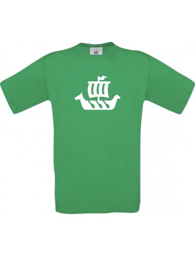 TOP Kinder-Shirt Winkingerschiff,Skipper, Kapitän kult, Farbe kellygreen, Größe 104