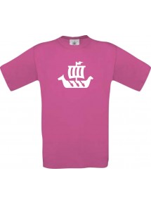 TOP Kinder-Shirt Winkingerschiff,Skipper, Kapitän kult, Farbe pink, Größe 104
