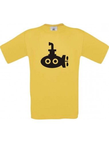 TOP Kinder-Shirt U-Boot, Tauchboot, Kapitän kult, Farbe gelb, Größe 104