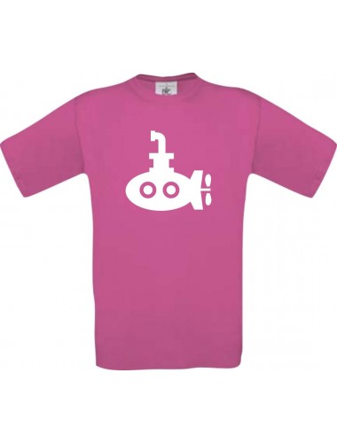 TOP Kinder-Shirt U-Boot, Tauchboot, Kapitän kult, Farbe pink, Größe 104