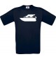 TOP Kinder-Shirt Yacht, Boot, Skipper, Kapitän kult, Farbe blau, Größe 104