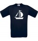 TOP Kinder-Shirt Seegelboot, Jolle, Skipper, Kapitän kult, Farbe blau, Größe 104