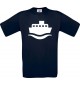 TOP Kinder-Shirt Frachter, Übersee, Skipper, Kapitän kult, Farbe blau, Größe 104