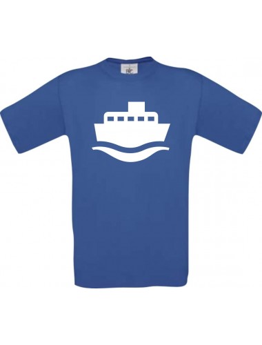 TOP Kinder-Shirt Frachter, Übersee, Skipper, Kapitän kult, Farbe royalblau, Größe 104