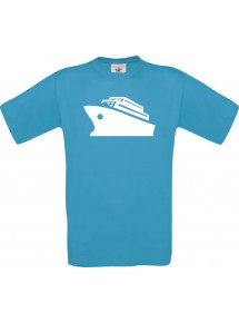TOP Kinder-Shirt Kreuzfahrtschiff, Passagierschiff kult, Farbe atoll, Größe 104