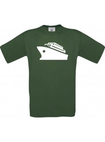 TOP Kinder-Shirt Kreuzfahrtschiff, Passagierschiff kult, Farbe dunkelgruen, Größe 104