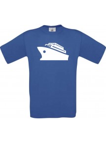 TOP Kinder-Shirt Kreuzfahrtschiff, Passagierschiff kult, Farbe royalblau, Größe 104