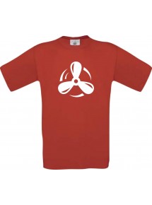 TOP Kinder-Shirt Motorschraube, Boot, Kapitän kult, Farbe rot, Größe 104