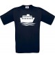TOP Kinder-Shirt Kreuzfahrtschiff, Passagierschiff kult, Farbe blau, Größe 104