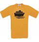 TOP Kinder-Shirt Kreuzfahrtschiff, Passagierschiff kult, Farbe orange, Größe 104
