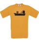 TOP Kinder-Shirt Frachter, Übersee, Skipper, Kapitän kult, Farbe orange, Größe 104