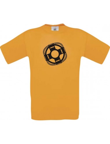 TOP Kinder-Shirt Retungsring Boot, Kapitän kult, Farbe orange, Größe 104