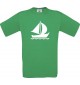 TOP Kinder-Shirt Seegelboot, Jolle, Skipper, Kapitän kult, Farbe kellygreen, Größe 104