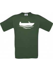 TOP Kinder-Shirt Angelkahn, Boot, Kapitän kult, Farbe dunkelgruen, Größe 104