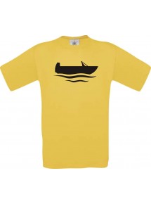 TOP Kinder-Shirt Angelkahn, Boot, Kapitän kult, Farbe gelb, Größe 104