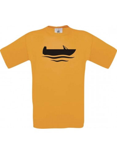 TOP Kinder-Shirt Angelkahn, Boot, Kapitän kult, Farbe orange, Größe 104