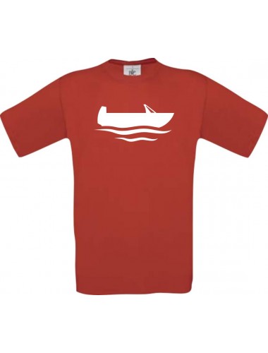 TOP Kinder-Shirt Angelkahn, Boot, Kapitän kult, Farbe rot, Größe 104